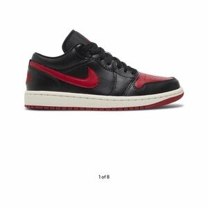 Nike Black and Red Low-Top Sneakers